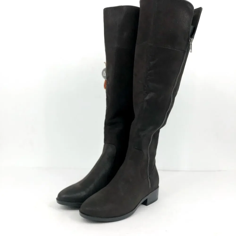 MIA Women's Carsyn Tall Shaft Boots Size 6.5M Black Vegan Leather NWOB